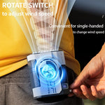 5000mAh/10000mAh Hanging Neck/Waist Fan USB Rechargeable Ultra-Light Mini Portable Fan For Outdoor Camping Hiking Climbing Running Sport