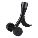 Roller Type Weed Puller Tool Manual Weeding Head Easy Root Removal Iron ABS Gardening Black Handle Not Included Extension Rod Compatible Soil Tool