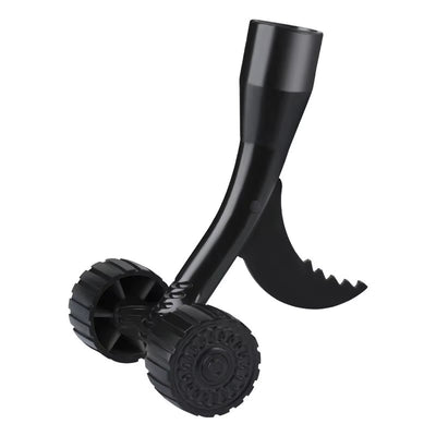 Roller Type Weed Puller Tool Manual Weeding Head Easy Root Removal Iron ABS Gardening Black Handle Not Included Extension Rod Compatible Soil Tool