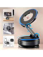 360° Rotate Foldable Car Mount Phone Holder Universal Vacuum Strong Magnetic Multifunctional Navigation Support Bracket