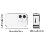 D03 Dual-Lens Mini Magnetic Camera 5MP 2K HD Video 16X Zoom 120° Wide Angle Auto Focus Beauty Filter Anti-Shake Portable Digital Camera with 1.47 Inch Display for Photo Video Vlog
