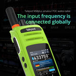 Talkpod N58plus 4G Amateur POC Walkie Talkie Smart 9.0 Android GPS Location Sharing Long Battery Type-C Fast Charging Bluetooth PTT Support Wireless Two-Way Radio with 2.4Inch HD Touch Screen