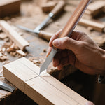 Long Neck Marking Knife Carbon Steel Blade 60 Degree Angle Solid Wood Handle Precise Cutting Professional Woodworking Tool for Joinery Cabinetmaking Furniture Making