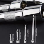 4PCS 1/4 Inch Extension Rod Set Chrome Vanadium Steel 6.3mm Socket Wrench Quick Auto Repair Tools 150mm 100mm 75mm 50mm