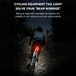 LinkMejor High Brightness Mini Bicycle Taillight 150mAH USB Charging Waterproof 3 Modes Bike Rear Light for Night Riding Safety Warning