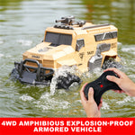 LinkMejor Q241 RTR 2.4G 4WD RC Car Waterproof Amphibious Off-Road Truck Armored 360 °Rotation Vehicles Model Toys