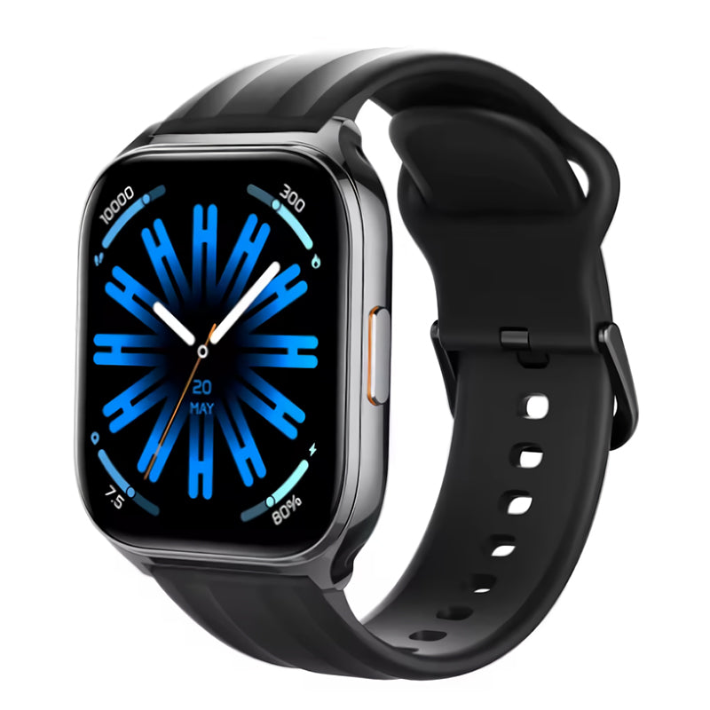 LinkMejor Watch 3 1.85-inch AMOLED Display 45 Days Standby 1ATM Waterproof AI Voice Assistant bluetooth Call Heart Rate Blood Oxygen Monitor Sleep Monitoring Breathing Training Multi-sport Modes Smart Watch