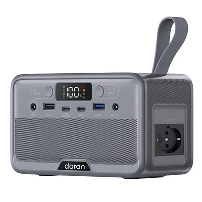 LinkMejor R100 100W 89.6Wh 28000mAh Portable Power Station with 7 Outputs LCD Display EV-Grade LiFePO4 Battery Power Backup Built-in Emergency Light Low Noise Drop-proof for Camping & Emergency