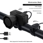 WEST BIKING 120dB Mini Bicycle Horn Type-C Charging 5 Modes Warning Waterproof Electric Bike Bell for MTB Riding Safety