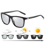 Men's Photochromic Sunglasses Classic Square UV400 Polarized Outdoor Cycling Sun Glasses
