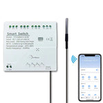 Tuya 7-32V 4CH WiFi Smart Relay Switch With Temperature Humidity Sensor Passive Dry Contact Switch RF433 with Alexa Google Home