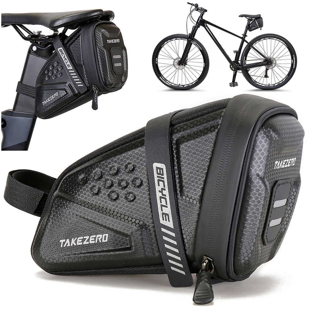 LinkMejor TZ07 1L Lage Capacity PU Mountain Bike Clearing Bag Road Bike Rear Bag OligHard Shell Riding Equipment Accessories