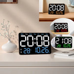 Large Digital LED Wall Alarm Clock With Weekday Display Silent Simple Design High-Definition Table Alarm Clocks Living Room Decoration