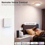 LinkMejor Tuya WiFi Smart 10G Human Radar Motion Sensor Switch Wall Light Switch 2-in-1 Neutral & No Neutral Wire APP Remote Voice Timer Alarm Control for Smart Life APP