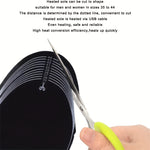 LinkMejor 1Pair Electric Heated Insoles Croppable Thermal Comfortable USB Rechargeable Insoles for Winter Outdoor Skiing
