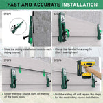 Siding Installation Tools Fiber Cement Siding Mounting Kit For 5/16-Inch Lap Siding Adjustable 4-8 Inch Reveals Polycarbonate Body 2 Pack