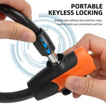 LinkMejor Anti-thief Key Bike Lock 1.2m Length Steel Alloy Tough Protection Waterproof Portable Bicycle Lock for MTB Bicycle Road Bike