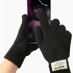 LinkMejor USB Charging Touchscreen Heated Gloves Knitted Thermal Coldproof Winter Warm Gloves for Outdoor Sports