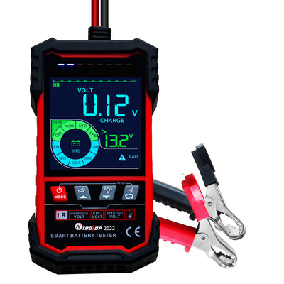 LinkMejor Intelligent Battery Tester 3.2 Inch Color Screen 12.0V 24.0V Battery Intelligent Selection Support Battery Tester