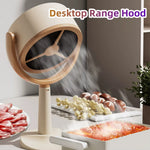 Comfook USB Household Mini Rechargeable Desktop Range Hood Dual-Speed 125° Angle Adjustment Portable Range Hood for Indoor Kitchen