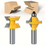 LinkMejor 120 Degree Lock Miter Router Bit 1/2 Inch 8mm 12mm Shank Tungsten Carbide Blades for Wood Slotting Tenoning Panel Joining