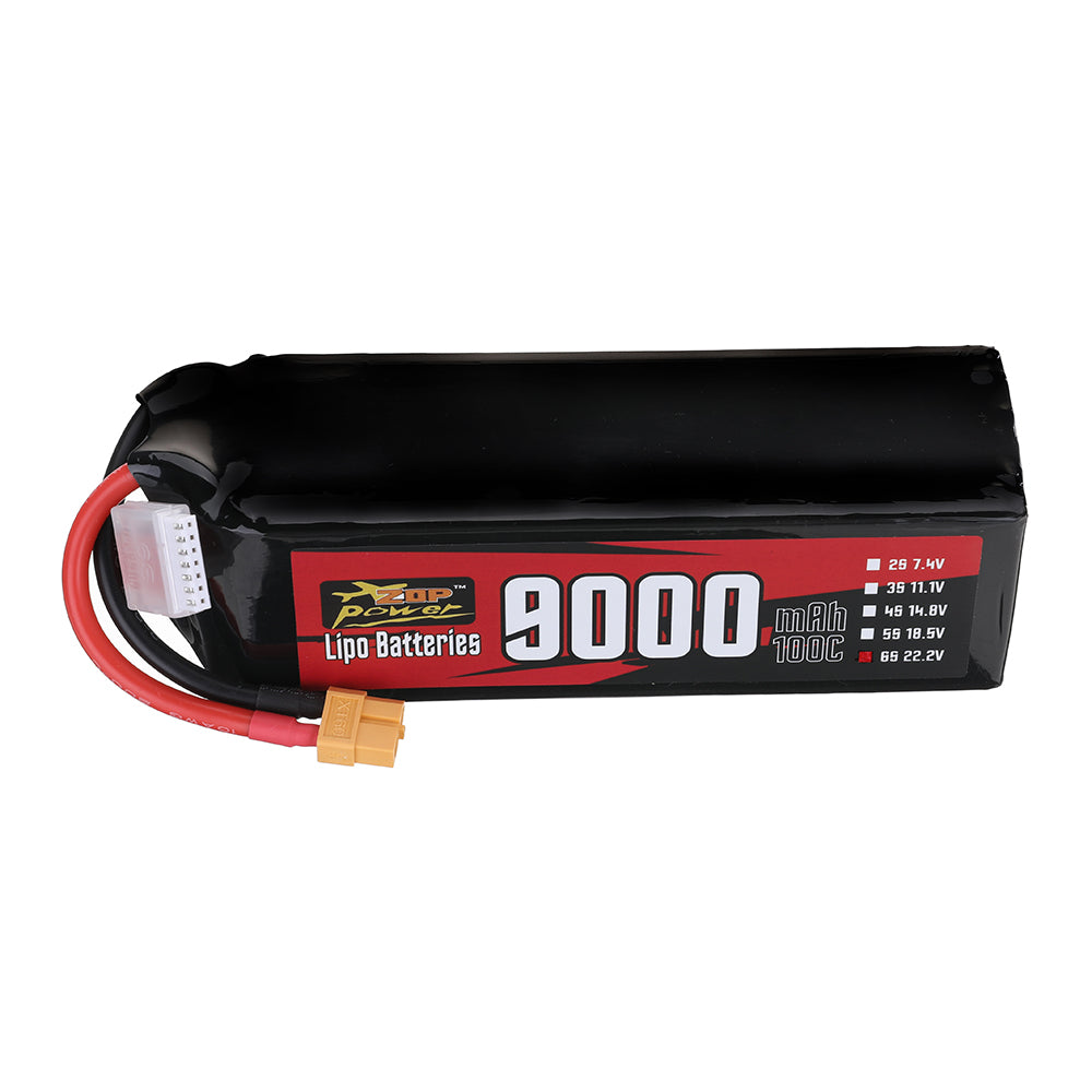 LinkMejor Power 22.2V 9000mAh 100C 6S LiPo Battery XT60 Plug for RC Drone