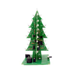 Tri-color/Colorful Curved-leaf Christmas Tree Standard/Music Version DIY Electronic Kits