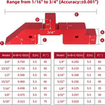 14pcs Woodworking Setup Blocks Adjustable Height Gauge for Router Table Saw Angle Measurement