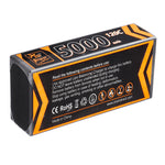 LinkMejor 7.4V 5000mAh 120C 2S Lipo Battery T Deans Plug Hard Case for RC Car