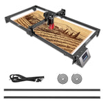 [EU/US Direct] LONGER RAY5 10W Laser Engraver Newly Upgraded Version 24000mm/min Engraving Speed 0.06x0.06mm Laser Spot 3.5 inch Touch Screen 400x400mm Working Area+RAY5 Extension Kit+RAY5 Engraver Raiser