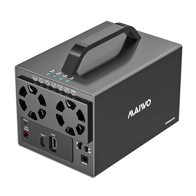 LinkMejor K35274D 4 Bay RAID External Hard Drive Enclosure with HD Port 3.5'' Type-C to SATA HDD SSD Enclosure Support 7 RAID Mode