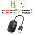 Wireless CarPlay Adapter Android Auto USB Dongle OEM Wired Upgrade 5G WiFi BT 5.0 Plug and Play Fast Connection