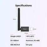 LinkMejor Dongle LMG21 Zigbe 3.0 Thread USB Dongle Multi-Firmware Support Adjustable Antenna Compact Design IEEE 802.15.4 Smart Home Hub Connectivity