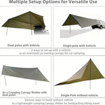 Xmund Large Capacity Outdoor Car Rear Tent Camping Picnic Car Rear Tent with Canopy Car Rear Extension Tent Sunshine-Proof Rain-Proof Car Rear Tent