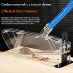 T-Shape Table Saw Guard Transparent ABS Cover 4-12 Inch Vacuum Connectable Woodworking Safety Dust Collection Shield