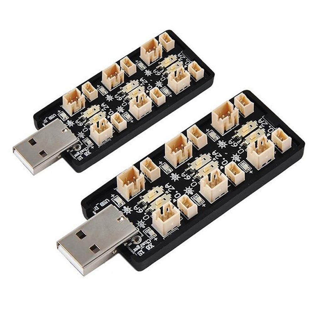 1S 6CH USB Charger 3.7V/4.2V 3.8V/4.35V Charging Hub Board PH1.25 Ph2.0 Adapter for RC Drone Quadcopter Lipo LIHV Battery