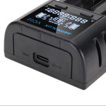 Astrolux® VC02 Intelligent 2-Slot LCD Battery Charger Type-C 2A Quick Charge Mix-charging of 1.2V Ni-MH/Ni-CD AA/ AAA/ AAAA 3.6V/ 3.7V Li-ion/ IMR/ INR/ ICR 14500/ 18650/ 21700/26650 Battery For Cells Flashlight RC Toys Home Tools