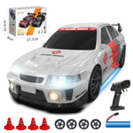 LinkMejor 8608 8609 RTR 1/24 2.4G 4WD RX7 Drift RC Car High-Speed Remote Control Mini Race LED Light On-Road Racing Vehicle Model Boys Gifts Toys