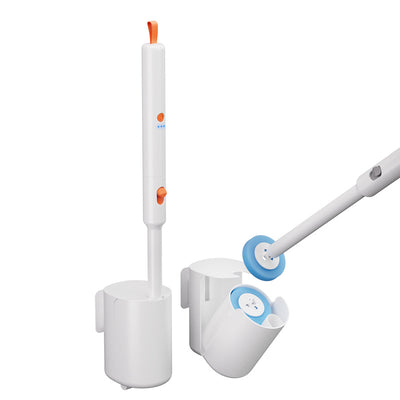 Tevorex Electric Toilet Brush Wall-Mounted Household Toilet Cleaning Brush Disposable Head Replacement Bathroom Cleaning Tool