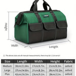 Large Capacity Handheld Tool Bag Carpentry Tools Electrician Bag Repair Wear-resistant Thickened Canvas Men's Field Use Storage Tool Bag