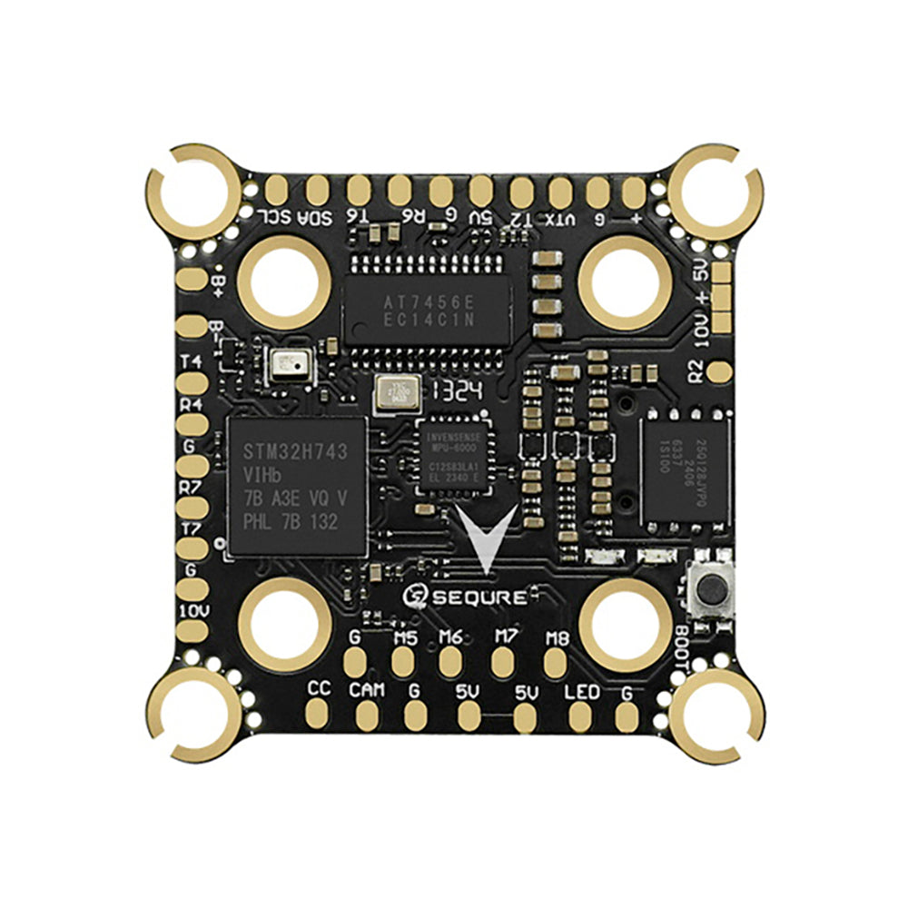 30.5x30.5mm SEQURE H743 MPU6000 Flight Controller 4-8S 5V 10V Dual BEC Output Support Analog DJI O3 HD for DIY X8 Photography Freestyle RC Drone