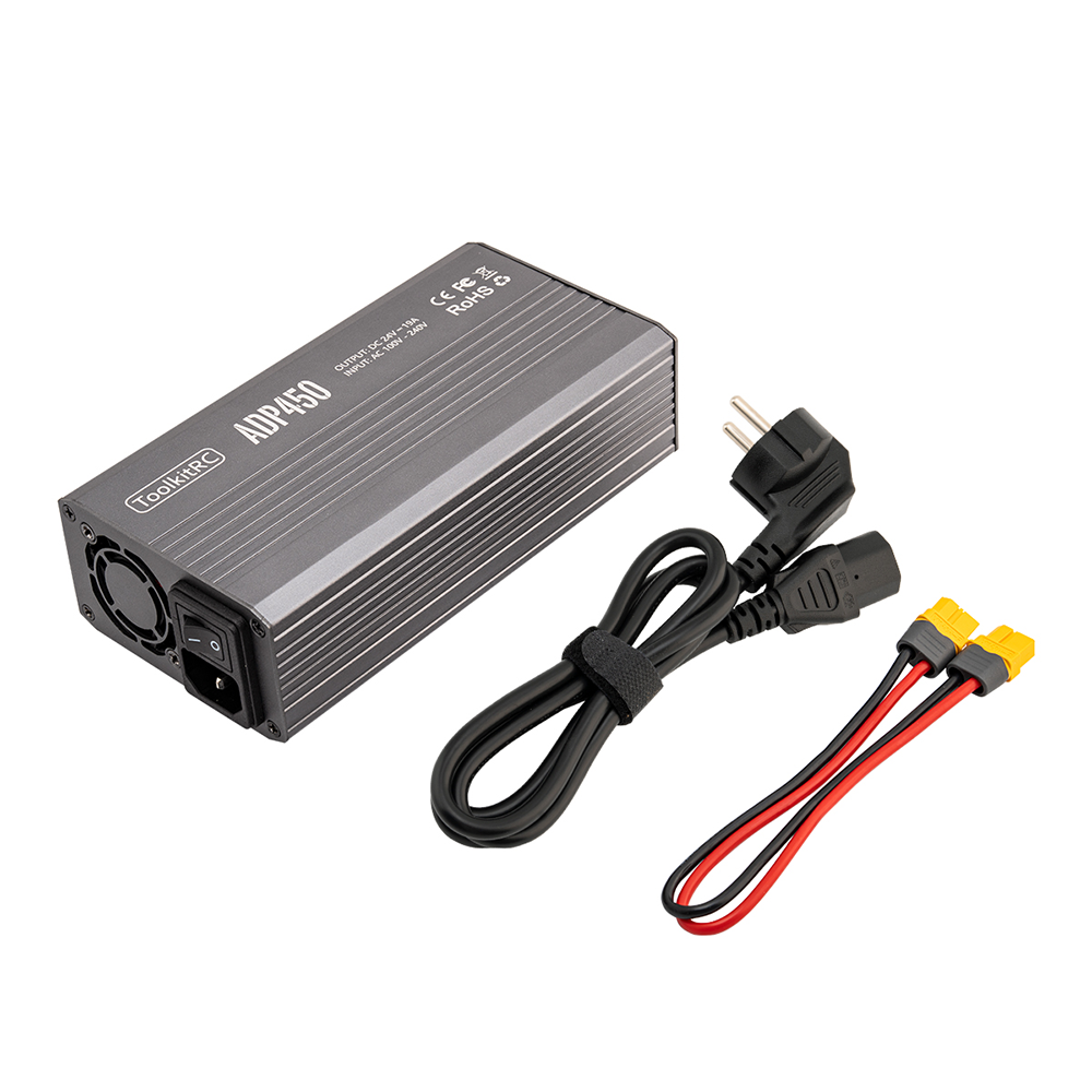 ToolkitRC ADP450 AC 450W 24V 19A XT60 Output Adapter for ToolkitRC M8D M6D M8P M9 Charger