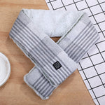 LinkMejor Electric Heating Scarf USB Powered Fast Heating Adjustable Temperature Washable Soft Fabric Warm Neck Wrap Comfortable Winter Warmer Thermal Scarf