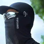 Ice Silk Sunscreen Headgear Outdoor Cycling Head Neck Gaiter Quick Dry Breathable UPF50+ Motorcycle Bike Full Face Mask Cap