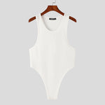LinkMejor Men Tank Top Fashion Simple Solid Color Jumpsuit Vest Male Tanks Sleeveless Summer Streetwear S-5XL