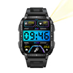 LinkMejor KT79 1.96inch HD Screen IPX8-3ATM Waterproof SOS Flashlight bluetooth Call Heart Rate Blood Pressure Blood Oxygen Monitor Sleep Monitoring Women's Health Multi-sport Modes Music Playback Smart Watch