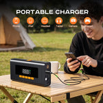 1500A 12V Jump Starter With Air Compressor 150PSI Portable Power Bank Tire Inflator N10 Car Battery Booster Pack With 500 Lumens LED Light Smart Clamp