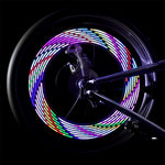 LinkMejor 14 RGB DIY LED Bike Wheel Light Rechargeable Bicycle Warning Lights Waterproof LED Neon Bike Tyre Light for Cycling