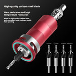 Multifunctional Countersink Drill Bits Adjustable Depth Aluminum Limit Ring High Precision Carbon Steel Bits Woodworking Tools 4 Sizes Drill Bits