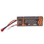LinkMejor Power 7.6V 9000mAh 100C 2S LiPo Battery T Deans Plug for RC Car